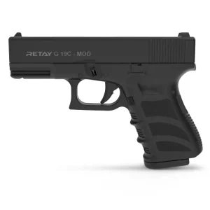 Retay Glock 19C Black or Chrome 9mm Blank Gun