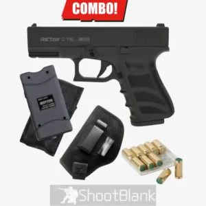 Retay Glock 19 Blank Gun Combo- with Holster, Taser, and 10 Blanks