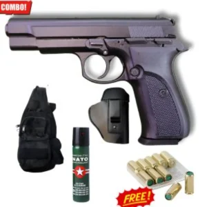 SUR ANSAR 571 Blank Gun Combo with Holster, Bag, Pepper Spray, and 10 Blanks available at Shoot Blank by 1 Stop Security, South Africa