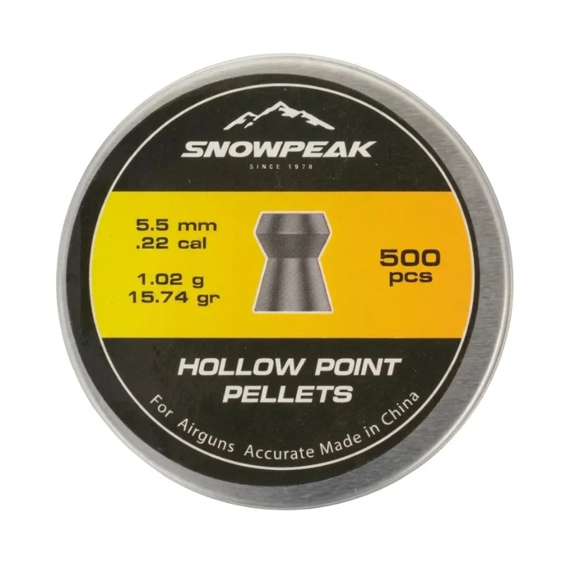 Snowpeak hollow point pellets 5 5mm 1 Snowpeak hollow point pellets 5 5mm
