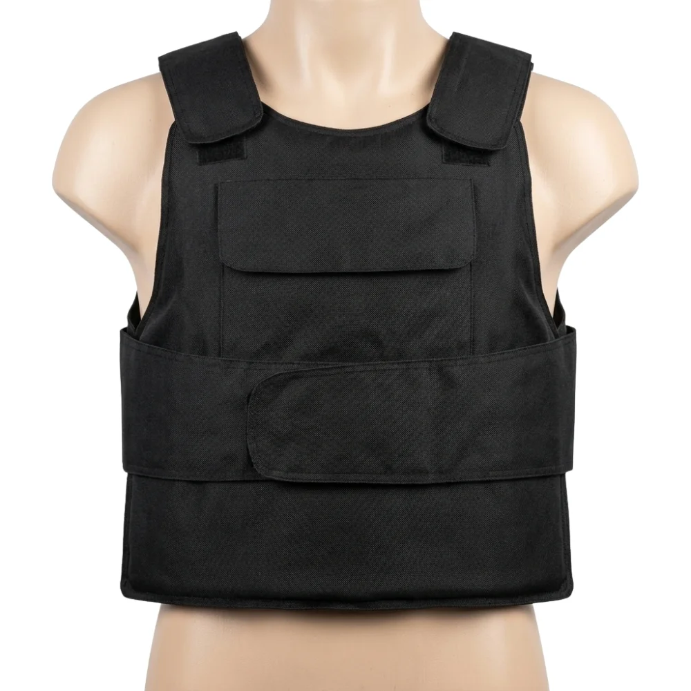 Kevlar Stinger Vest 1 Kevlar Stinger Vest with Kevlar plates and carrier pockets for 9mm and .45mm protection – tactical body armor South Africa