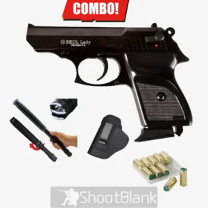 Ekol Lady Cal 9mm Black Blank Gun, Stun Gun