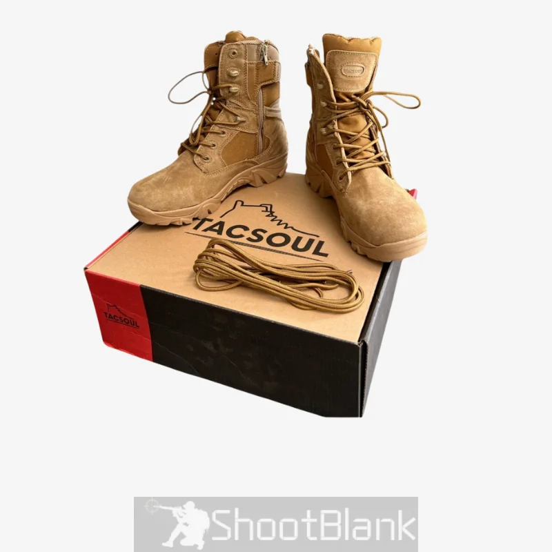 TACSOUL Tactical Brown Combat Boots 2 TACSOUL Tactical Brown Combat Boots - Image 2