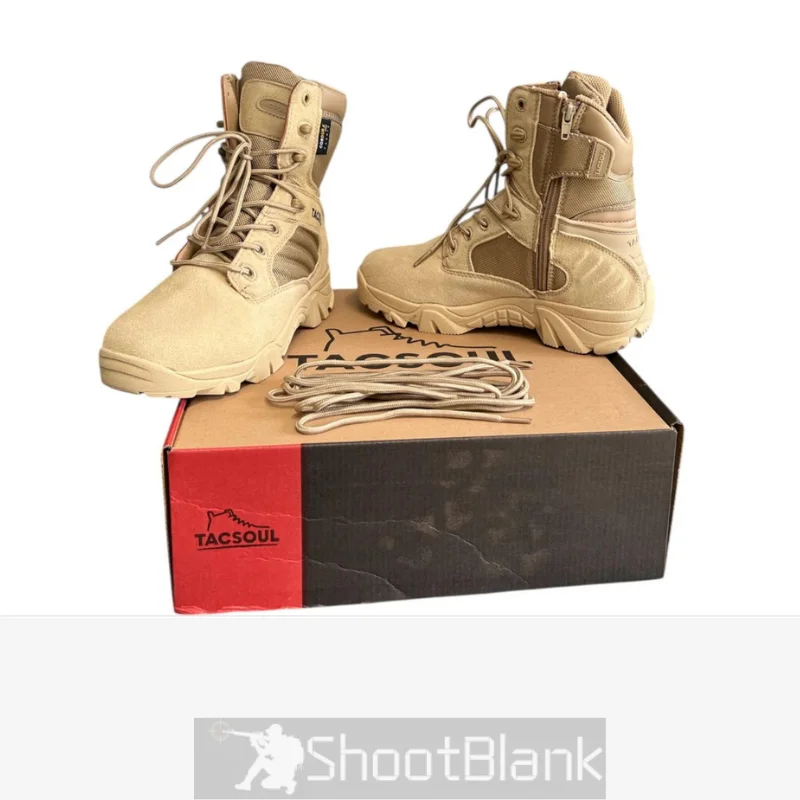 TACSOUL Tactical Khaki Combat Boots | Military Outdoor Boots