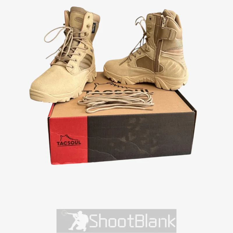 TACSOUL Tactical Khaki Combat Boots 3 TACSOUL Tactical Khaki Combat Boots - Image 3