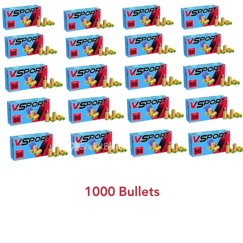 V.Sport 9mm Blank Cartridges 1000 Rounds – 20 Box Pack 1 9mm Blank Cartridges 1000 Rounds