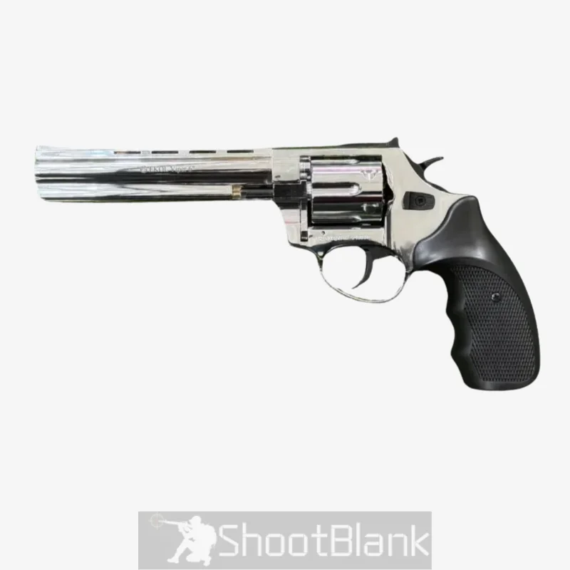 Ekol Viper S.Chrome cal 9mm P.A.K Blank Gun 1 Ekol Viper S.Chrome cal 9mm P.A.K Blank Gun - Compact Blank Revolver for Self-Defense and Sports Shooting