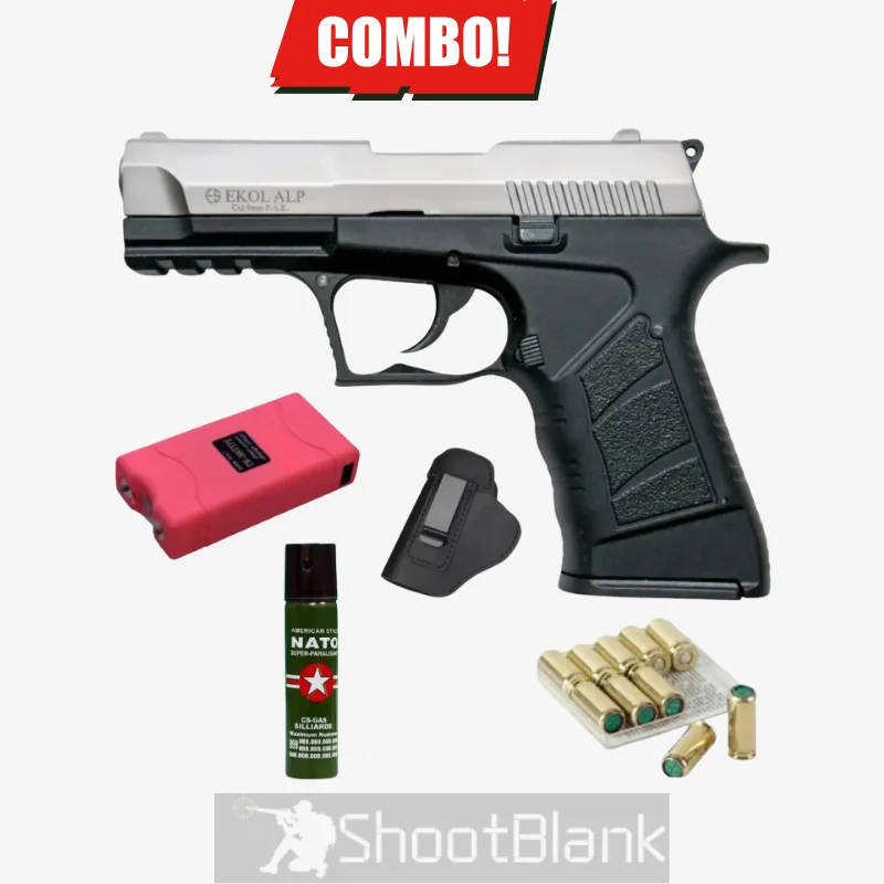 Ekol ALP Cal 9mm blank gun 1 Ekol ALP Cal 9mm, Holster, 10 Blanks & Pepper Spray