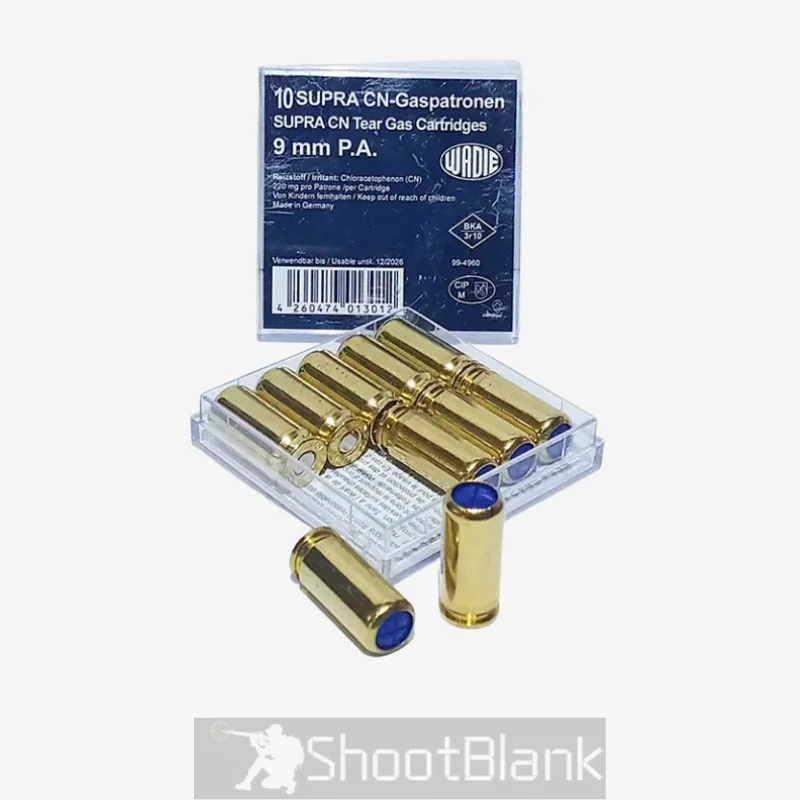Wadie Tear Gas Blank Gun Bullets (10) – Non-Lethal Self-Defense Rounds for Sale 1 Tear Gas Blank Gun Bullets (10)