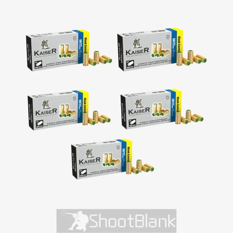Kaiser 9mm Blank Cartridges – Box Of 5