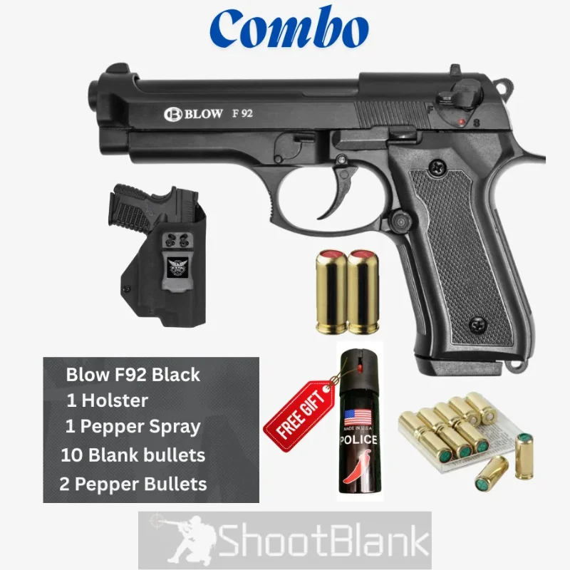 Blow F92 Black Non-Lethal Gun Kit 1 Blow F92 Black Non-Lethal Gun Kit